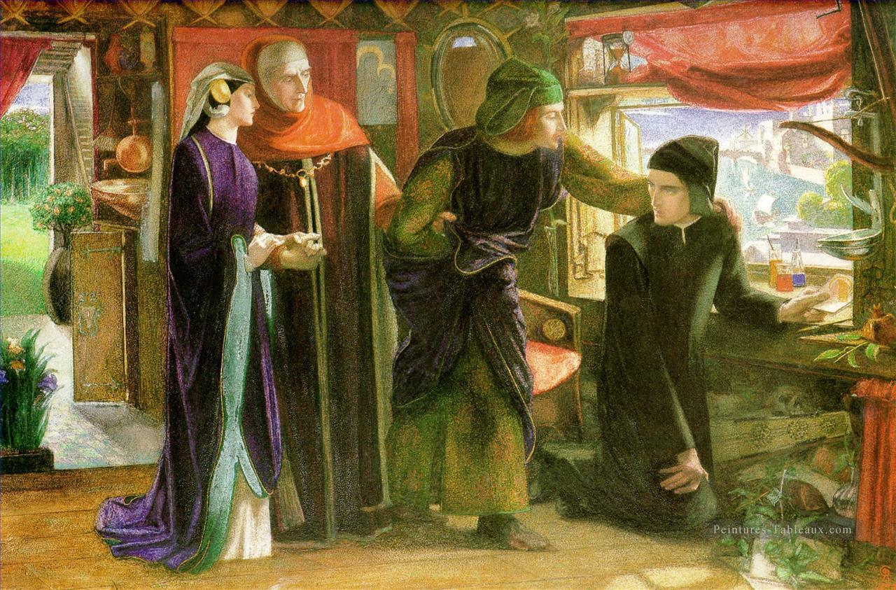 Beatrice préraphaélite Confrérie Dante Gabriel Rossetti Peintures à l'huile